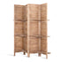 4 Panel Room Divider Privacy Screen With Shelves Folding Partition Home Office Brown